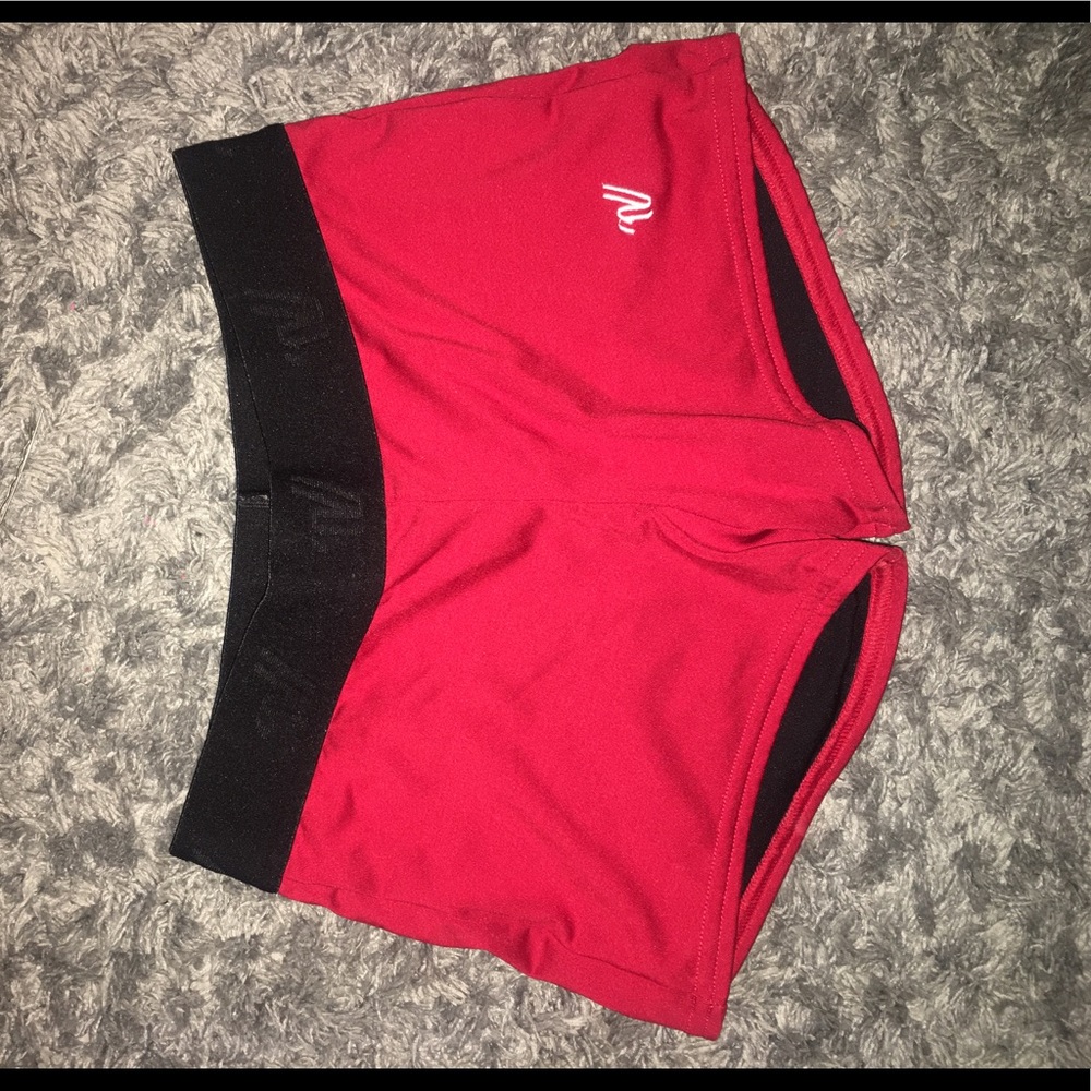 Varsity black and red spandex